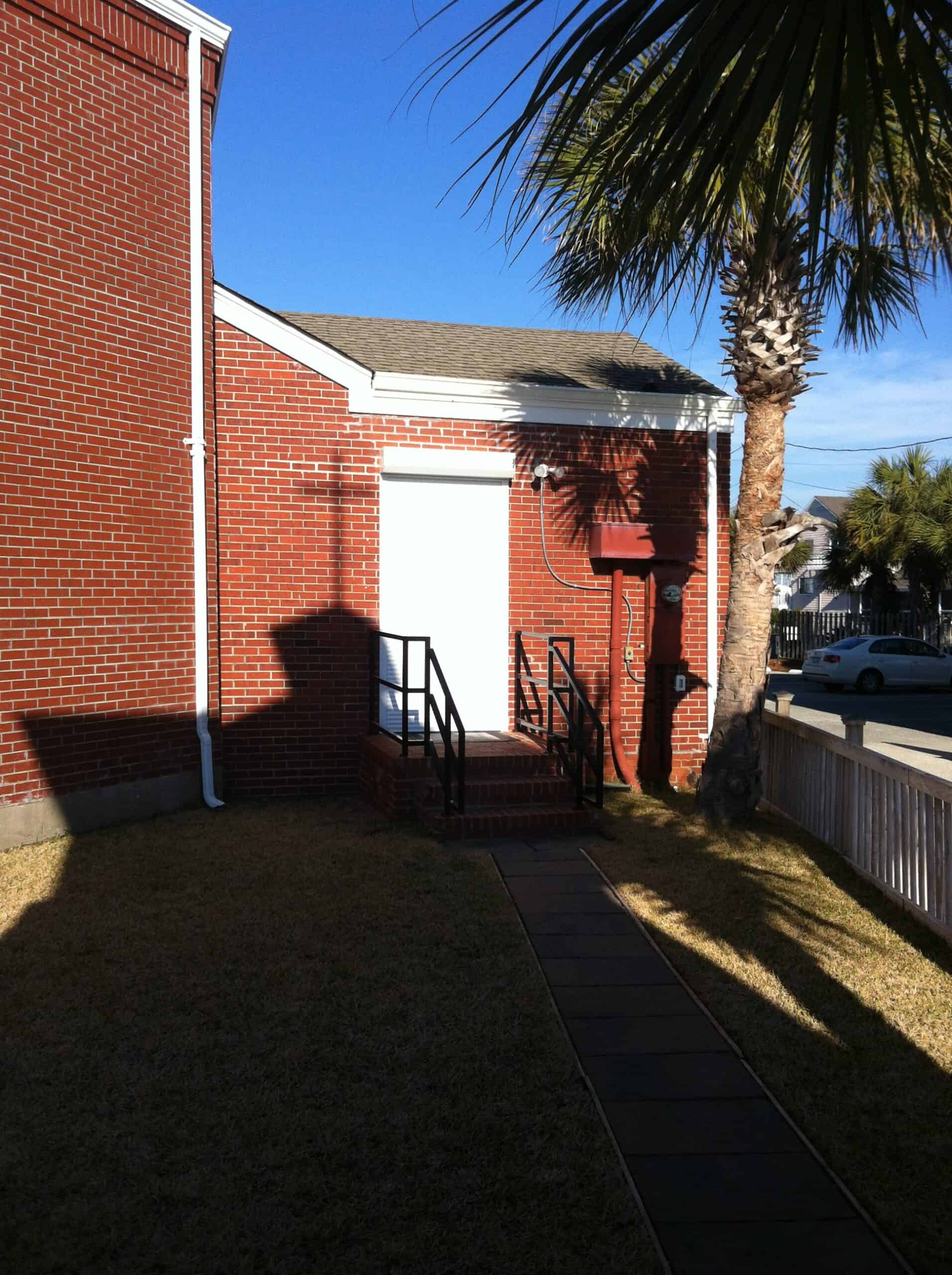 Rolldown hurricane shutters installed on a residential property in Wilmington, NC