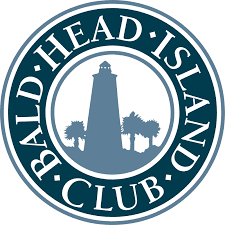 Bald Head Island Club logo: lighthouse, palm trees, Wilmington hurricane shutters.