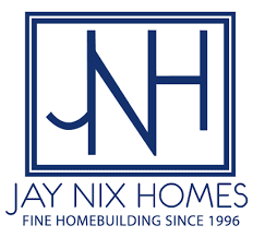 Jay Nix Homes logo, custom homes, hurricane shutters, Wilmington.