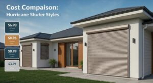 Cost comparison of hurricane shutter styles for Coastal Carolina homes