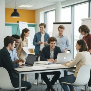 Detail view of accordion shutters on a wide opening, highlighting panels, tracks, and hardware