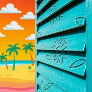 Close-up of fiberglass hurricane shutters showing composite construction and weather-resistant finish