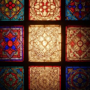 Close-up of roll-down hurricane shutters showcasing locking mechanisms and reinforced slats for enhanced security and privacy