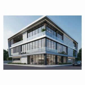 Coastal home with accordion shutters demonstrating hurricane protection features