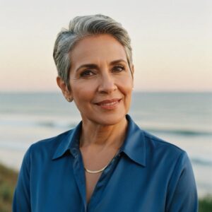 Coastal home with accordion shutters partially open, showcasing security and style