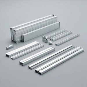 Accordion shutter parts: aluminum panels, tracks, and locking hardware