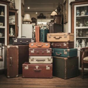 Selection of aluminum hurricane shutter styles in a coastal setting, showing different options