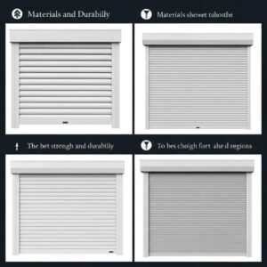 Selection of hurricane shutters&mdash;accordion, roll-down, Bahama, and colonial&mdash;showing different styles and functions