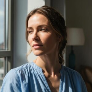 Homeowner checking and maintaining an accordion shutter lock