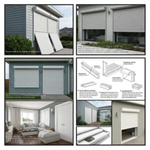 Homeowner performing maintenance on accordion shutters, emphasizing care for longevity and performance