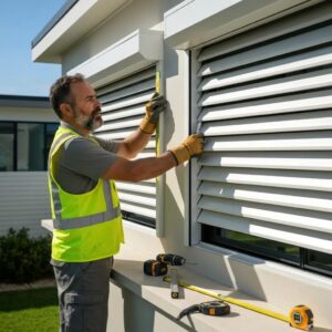 Professional installation of roll-down shutters ensuring code compliance and durability