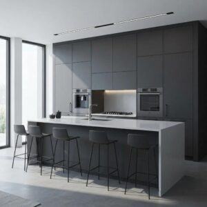 Roll down hurricane shutters on a coastal home, illustrating storm protection features