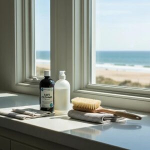 Safe cleaning solutions and tools for accordion shutters — recommended supplies for routine maintenance