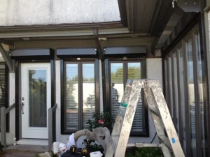 Full home installation of hurricane shutters in a Carolina Forest subdivision